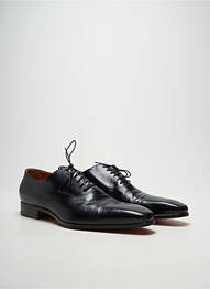 Derbies bout carré talon bas noir SANTONI homme