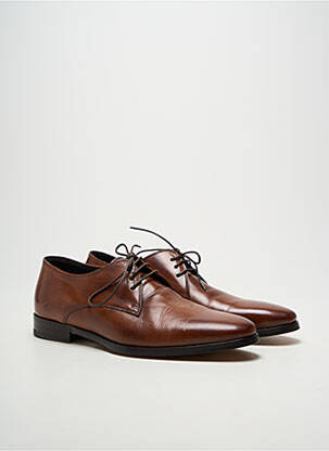 Derbies tissage satiné talon bas marron PAUL SMITH homme