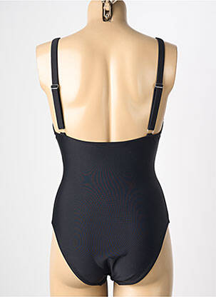Maillot de bain 1 pièce effet matière satinée haut soutien-gorge balconnet noir REGLISSE femme