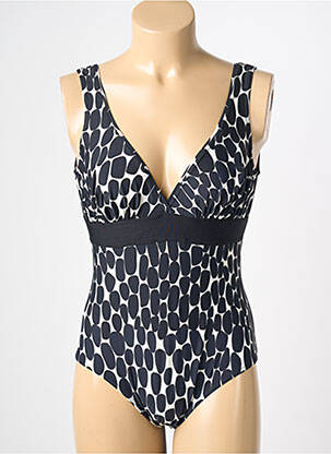 Maillot de bain 1 pièce imprimé fantaisie haut soutien-gorge balconnet noir REGLISSE femme