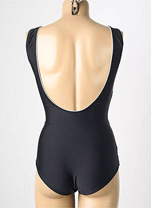 Maillot de bain 1 pièce effet matière satinée haut soutien-gorge moulé noir REGLISSE femme