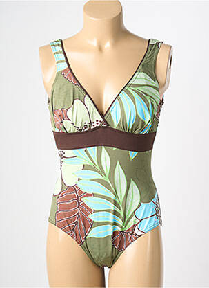 Maillot de bain 1 pièce stretch haut soutien-gorge balconnet vert REGLISSE femme