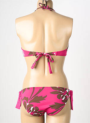 Maillot de bain 2 pièces stretch haut bandeau rose REGLISSE femme