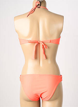 Maillot de bain 2 pièces stretch haut soutien-gorge moulé orange REGLISSE femme