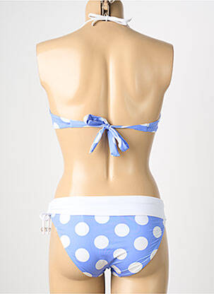 Maillot de bain 2 pièces stretch haut soutien-gorge moulé bleu REGLISSE femme