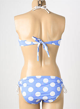 Maillot de bain 2 pièces stretch haut soutien-gorge moulé bleu REGLISSE femme