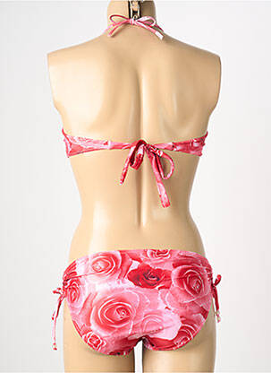 Maillot de bain 2 pièces stretch haut soutien-gorge moulé rouge REGLISSE femme