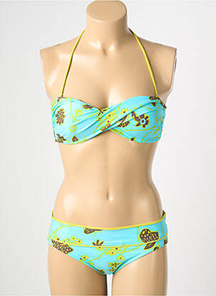 Maillot de bain 2 pièces haut soutien-gorge moulé haut soutien-gorge moulé bleu REGLISSE femme