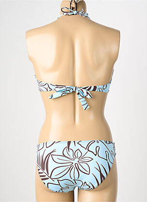 Maillot de bain 2 pièces stretch haut soutien-gorge moulé bleu REGLISSE femme