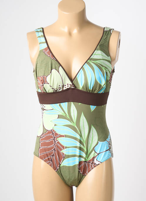 Maillot de bain 1 pièce stretch haut soutien-gorge balconnet vert REGLISSE femme