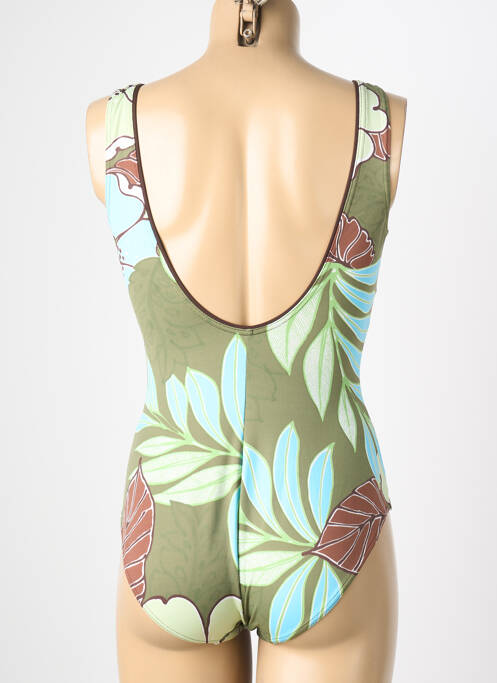 Maillot de bain 1 pièce stretch haut soutien-gorge balconnet vert REGLISSE femme
