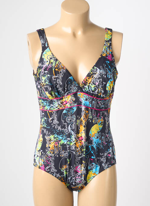 Maillot de bain 1 pièce imprimé fantaisie haut soutien-gorge balconnet noir REGLISSE femme