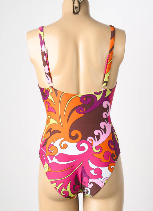 Maillot de bain 1 pièce imprimé fantaisie haut soutien-gorge balconnet rose REGLISSE femme