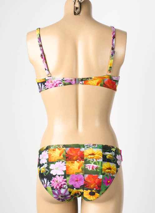 Maillot de bain 2 pièces stretch haut soutien-gorge push-up rose REGLISSE femme