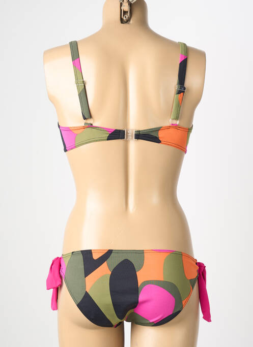Maillot de bain 2 pièces stretch haut soutien-gorge balconnet vert REGLISSE femme