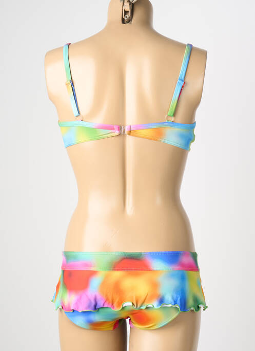 Maillot de bain 2 pièces stretch haut soutien-gorge moulé bleu REGLISSE femme