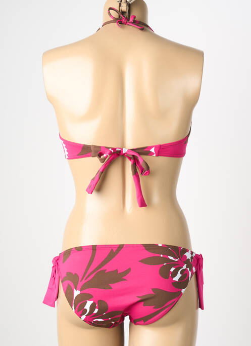 Maillot de bain 2 pièces stretch haut bandeau rose REGLISSE femme