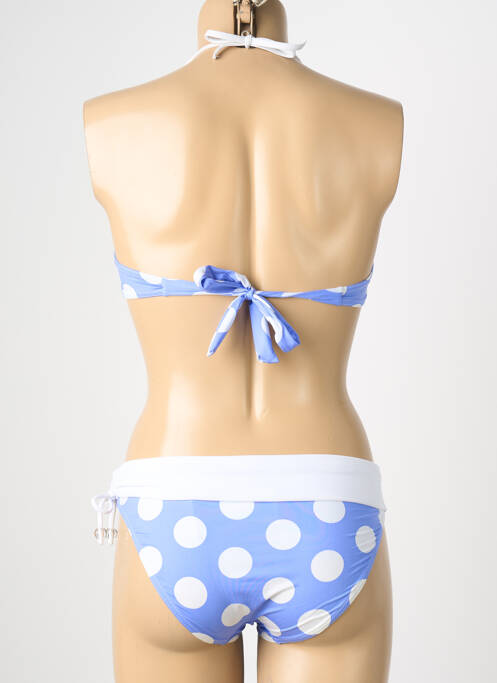 Maillot de bain 2 pièces stretch haut soutien-gorge moulé bleu REGLISSE femme