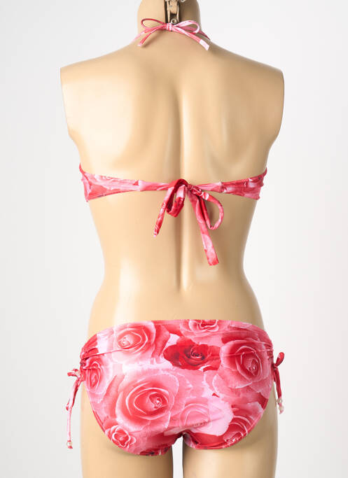 Maillot de bain 2 pièces stretch haut soutien-gorge moulé rouge REGLISSE femme