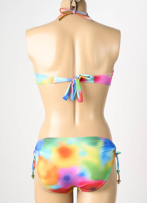 Maillot de bain 2 pièces stretch haut soutien-gorge moulé vert REGLISSE femme