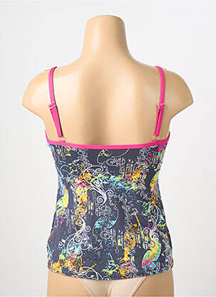 Top de bain imprimé fantaisie gris REGLISSE femme