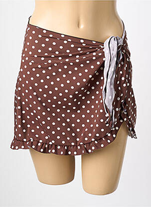 Paréo imprimé fantaisie marron REGLISSE femme
