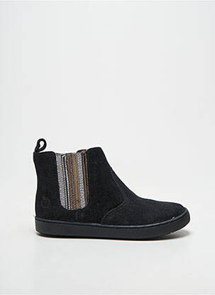 Bottines/boots semelle amovible bout rond noir SHOO POM fille