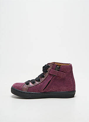 Bottines/boots semelle amovible bout rond violet FRODDO fille