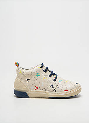 Bottillons fermeture lacets bout rond beige FALCOTTO garçon