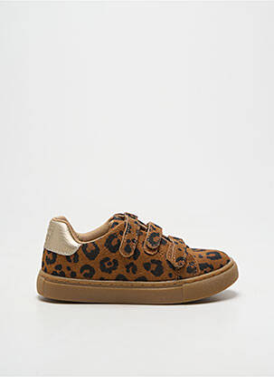 Baskets semelle amovible bout rond marron BONTON fille