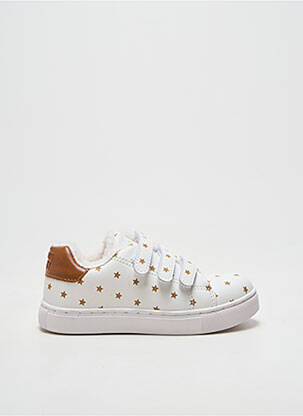 Baskets fermeture scratch bout rond blanc BONTON fille