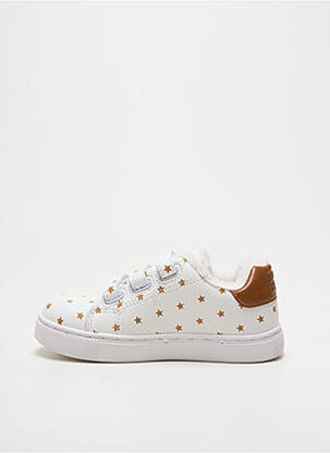 Baskets fermeture scratch bout rond blanc BONTON fille