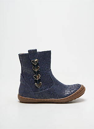 Bottines/boots semelle amovible bout rond bleu NÖRVIK fille