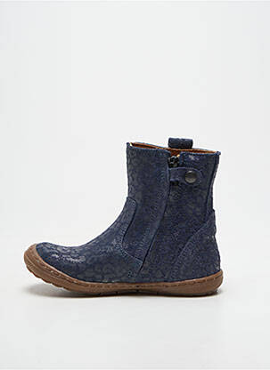 Bottines/boots semelle amovible bout rond bleu NÖRVIK fille
