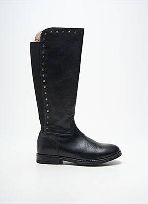 Bottes bout rond talon plat jusqu'à 3cm noir ACEBOS femme