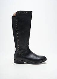Bottes bout rond talon plat jusqu'à 3cm noir ACEBOS femme