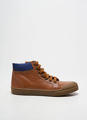 Bottines/boots tissage satiné bout rond marron TEN IS garçon