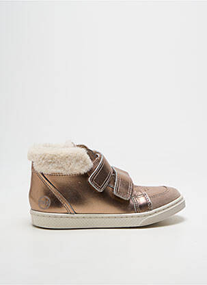 Baskets tissage satiné bout rond beige TEN IS fille