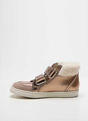 Baskets tissage satiné bout rond beige TEN IS fille
