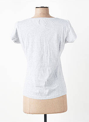 T-shirt imprimé fantaisie manches courtes gris D73 femme