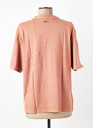 T-shirt imprimé fantaisie manches courtes orange ROSE GARDEN femme