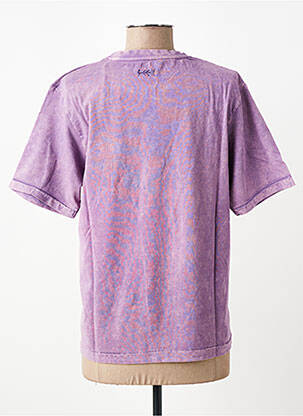 T-shirt imprimé fantaisie manches courtes violet ROSE GARDEN femme