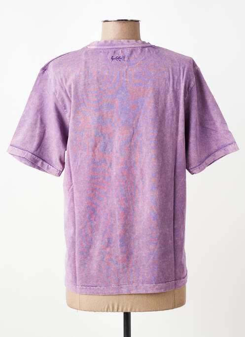 T-shirt imprimé fantaisie manches courtes violet ROSE GARDEN femme