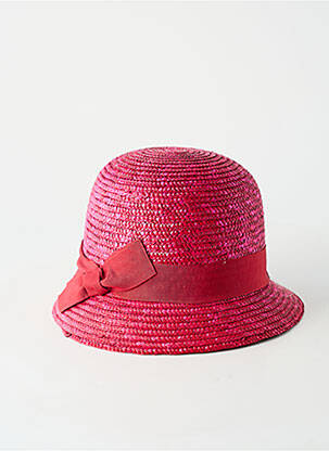 Chapeau forme chapeau paille rose COUSTILLERES femme