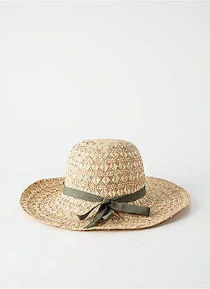 Chapeau forme chapeau paille vert COUSTILLERES femme