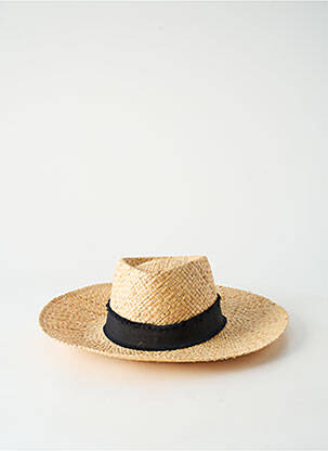 Chapeau broderie ruban noir COUSTILLERES femme