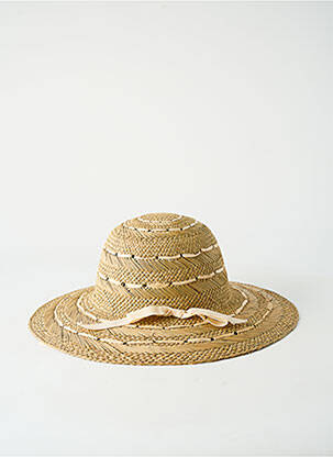 Chapeau forme chapeau paille beige COUSTILLERES femme