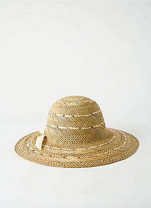 Chapeau forme chapeau paille beige COUSTILLERES femme
