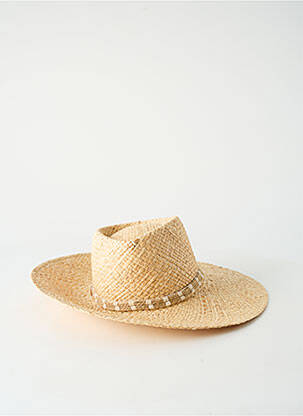 Chapeau forme chapeau paille beige COUSTILLERES femme