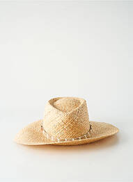 Chapeau forme chapeau paille beige COUSTILLERES femme